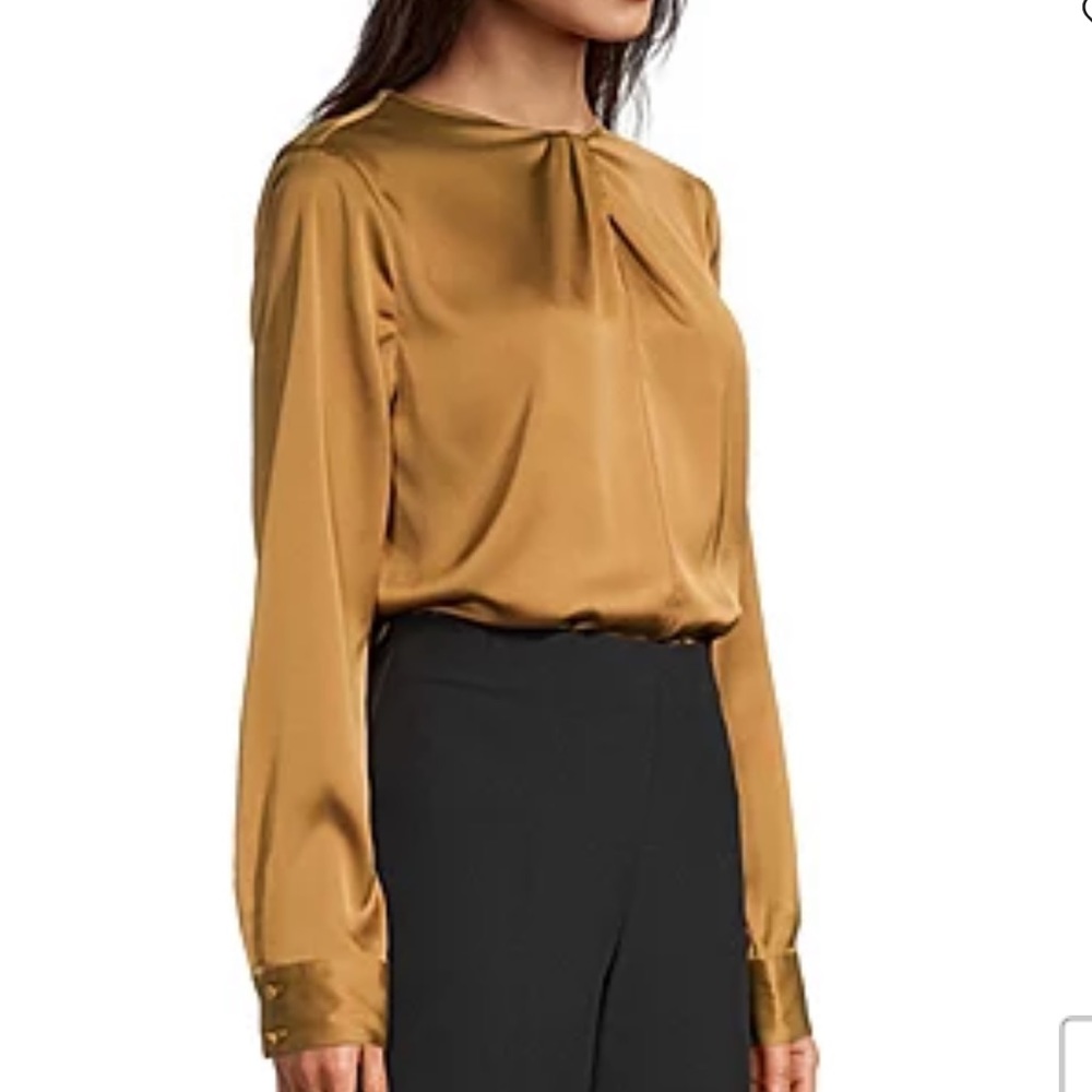 Worthington Womens Crew Neck Long Sleeve Blouse. XSP